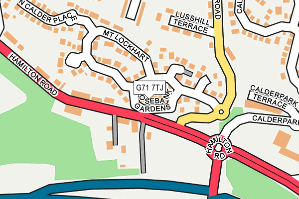 G71 7TJ map - OS OpenMap – Local (Ordnance Survey)