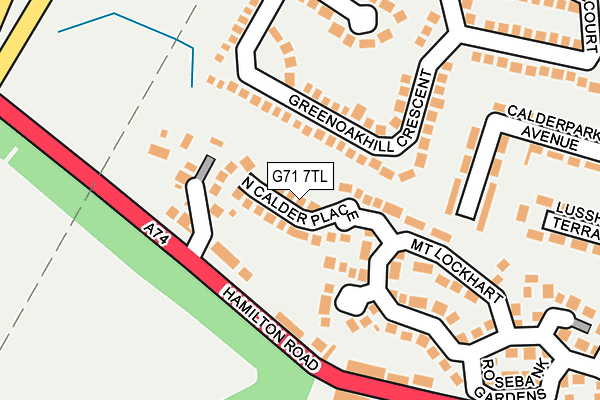 G71 7TL map - OS OpenMap – Local (Ordnance Survey)