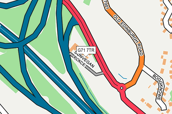 G71 7TR map - OS OpenMap – Local (Ordnance Survey)