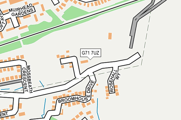 G71 7UZ map - OS OpenMap – Local (Ordnance Survey)