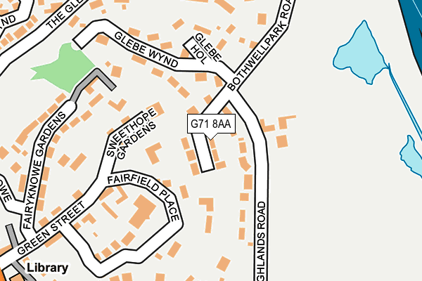 G71 8AA map - OS OpenMap – Local (Ordnance Survey)