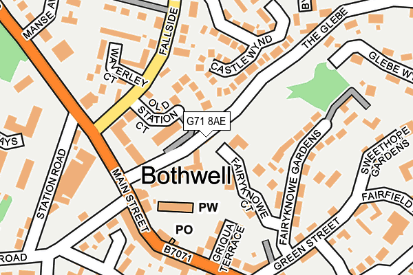 G71 8AE map - OS OpenMap – Local (Ordnance Survey)