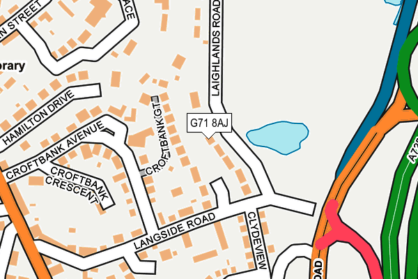 G71 8AJ map - OS OpenMap – Local (Ordnance Survey)