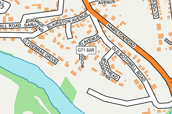 G71 8AR map - OS OpenMap – Local (Ordnance Survey)