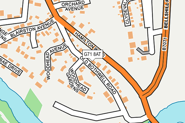 G71 8AT map - OS OpenMap – Local (Ordnance Survey)