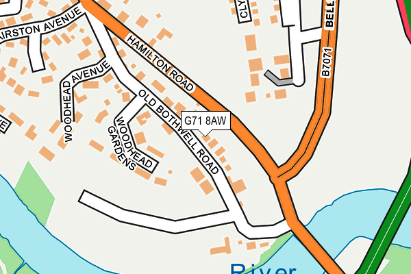 G71 8AW map - OS OpenMap – Local (Ordnance Survey)