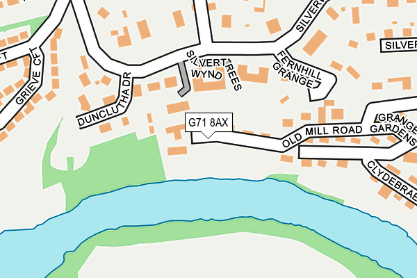 G71 8AX map - OS OpenMap – Local (Ordnance Survey)