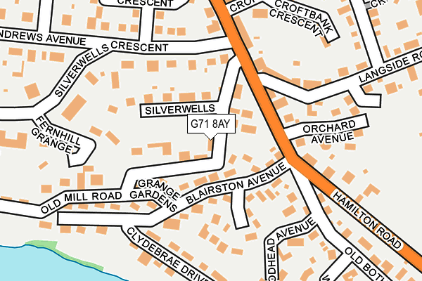 G71 8AY map - OS OpenMap – Local (Ordnance Survey)