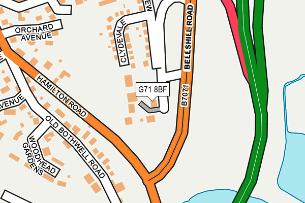 G71 8BF map - OS OpenMap – Local (Ordnance Survey)