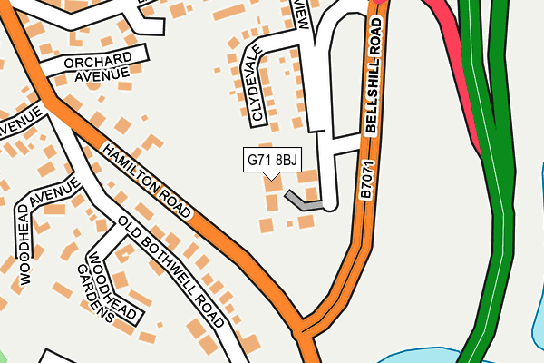 G71 8BJ map - OS OpenMap – Local (Ordnance Survey)