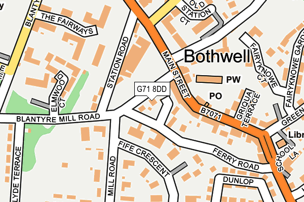 G71 8DD map - OS OpenMap – Local (Ordnance Survey)