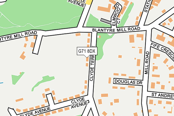 G71 8DX map - OS OpenMap – Local (Ordnance Survey)