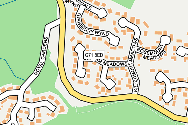 G71 8ED map - OS OpenMap – Local (Ordnance Survey)