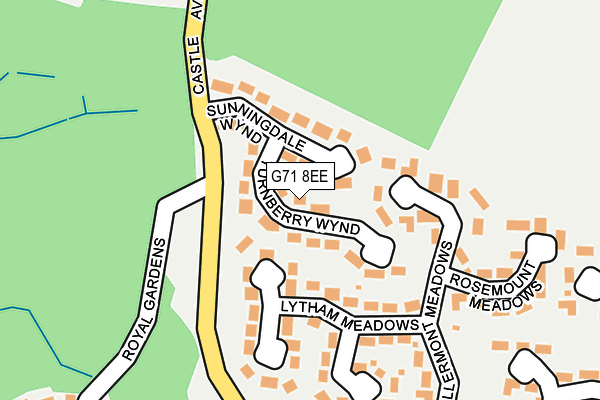 G71 8EE map - OS OpenMap – Local (Ordnance Survey)