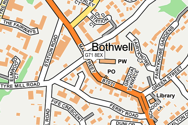 G71 8EX map - OS OpenMap – Local (Ordnance Survey)