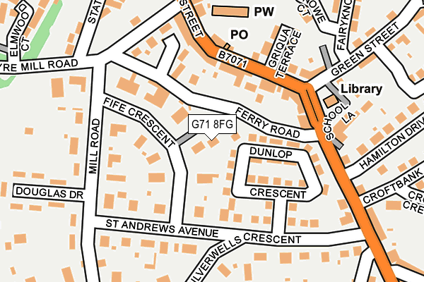 G71 8FG map - OS OpenMap – Local (Ordnance Survey)