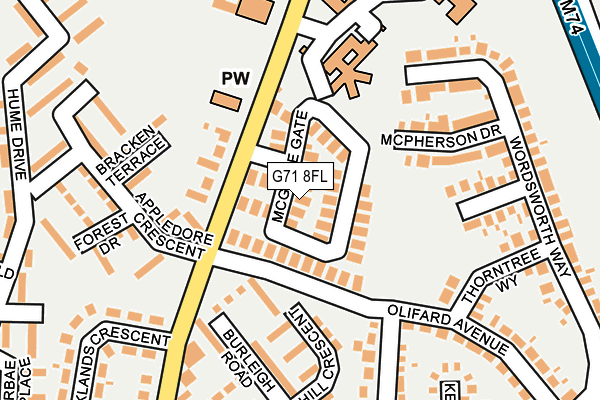 G71 8FL map - OS OpenMap – Local (Ordnance Survey)