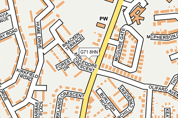 G71 8HN map - OS OpenMap – Local (Ordnance Survey)