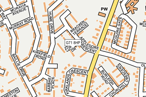 G71 8HP map - OS OpenMap – Local (Ordnance Survey)