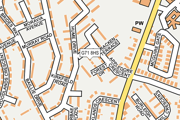 G71 8HS map - OS OpenMap – Local (Ordnance Survey)