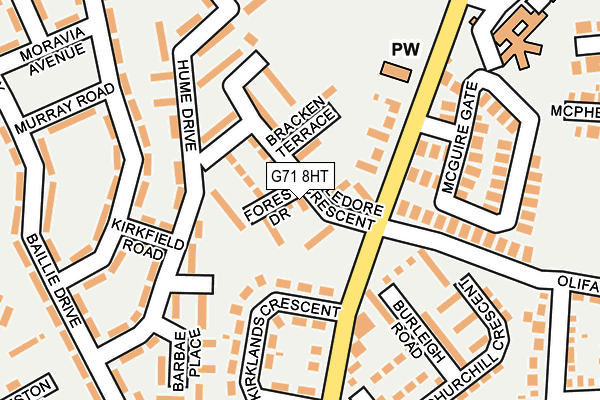 G71 8HT map - OS OpenMap – Local (Ordnance Survey)