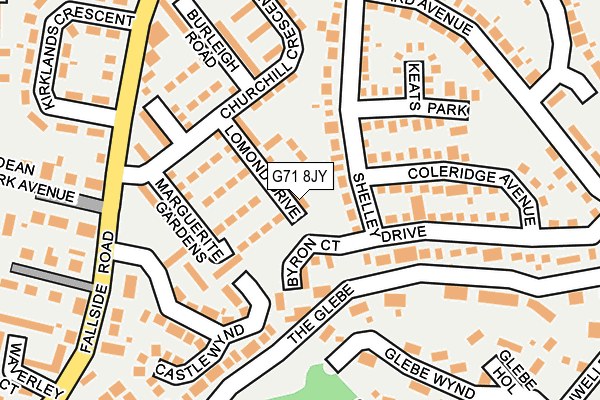 G71 8JY map - OS OpenMap – Local (Ordnance Survey)