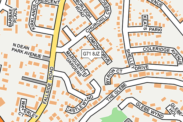 G71 8JZ map - OS OpenMap – Local (Ordnance Survey)