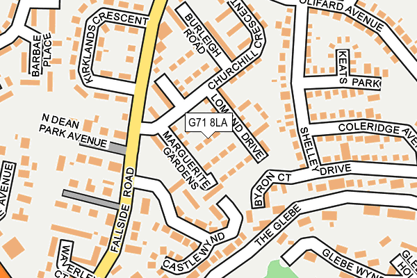 G71 8LA map - OS OpenMap – Local (Ordnance Survey)