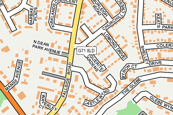 G71 8LD map - OS OpenMap – Local (Ordnance Survey)