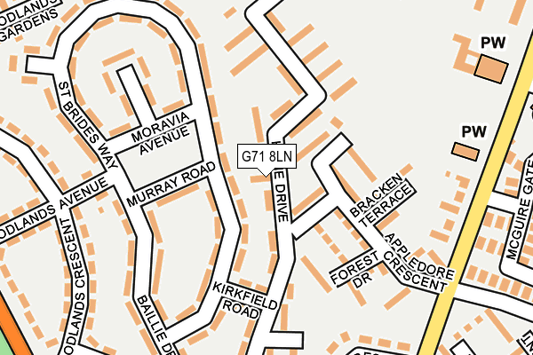 G71 8LN map - OS OpenMap – Local (Ordnance Survey)