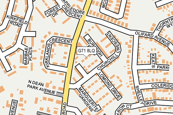 G71 8LQ map - OS OpenMap – Local (Ordnance Survey)