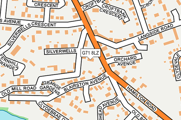 G71 8LZ map - OS OpenMap – Local (Ordnance Survey)