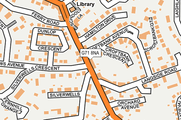 G71 8NA map - OS OpenMap – Local (Ordnance Survey)