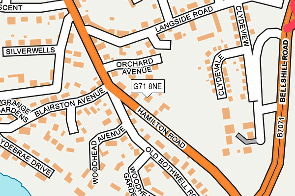 G71 8NE map - OS OpenMap – Local (Ordnance Survey)