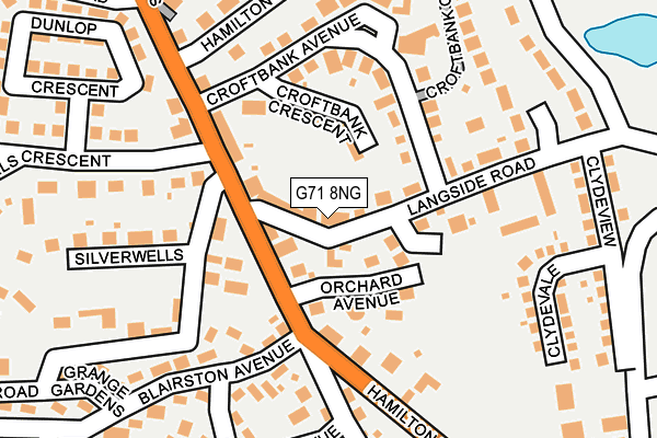 G71 8NG map - OS OpenMap – Local (Ordnance Survey)