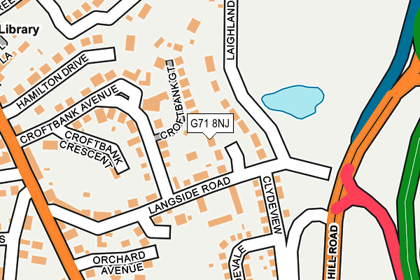 G71 8NJ map - OS OpenMap – Local (Ordnance Survey)