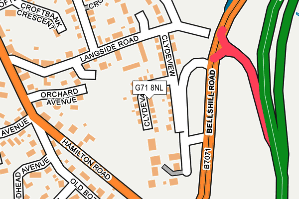 G71 8NL map - OS OpenMap – Local (Ordnance Survey)