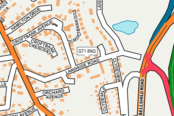 G71 8NQ map - OS OpenMap – Local (Ordnance Survey)