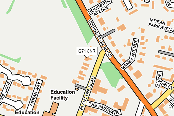 G71 8NR map - OS OpenMap – Local (Ordnance Survey)