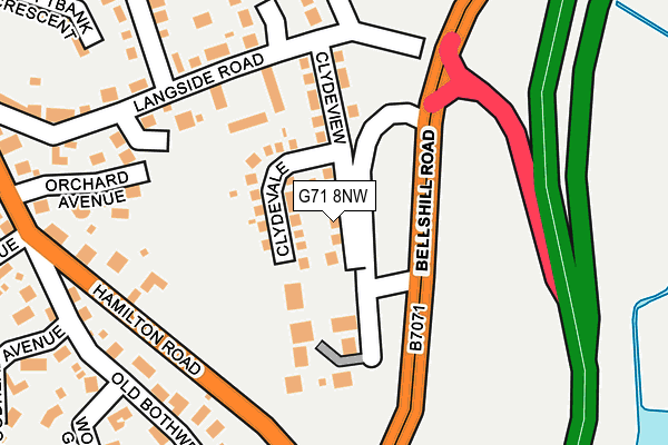 G71 8NW map - OS OpenMap – Local (Ordnance Survey)