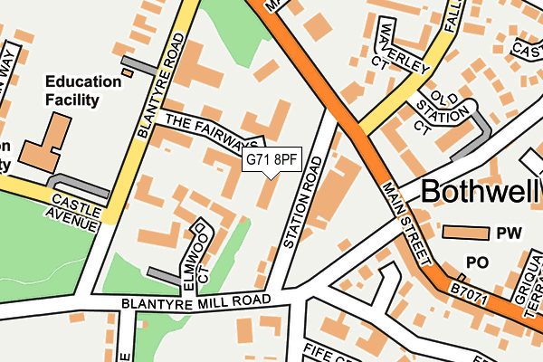 G71 8PF map - OS OpenMap – Local (Ordnance Survey)