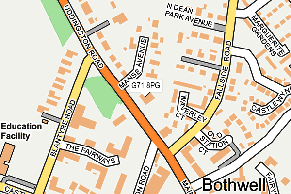 G71 8PG map - OS OpenMap – Local (Ordnance Survey)