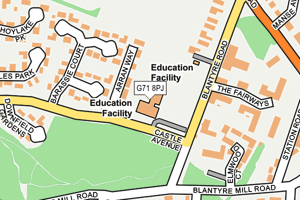 G71 8PJ map - OS OpenMap – Local (Ordnance Survey)