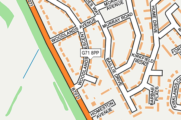 G71 8PP map - OS OpenMap – Local (Ordnance Survey)