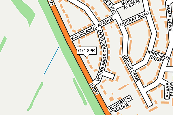 G71 8PR map - OS OpenMap – Local (Ordnance Survey)