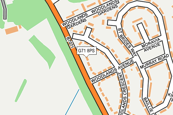 G71 8PS map - OS OpenMap – Local (Ordnance Survey)