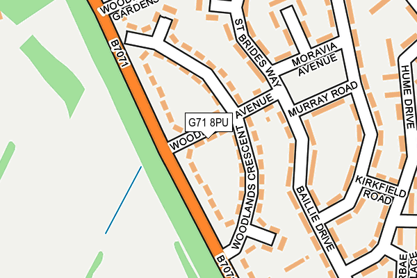 G71 8PU map - OS OpenMap – Local (Ordnance Survey)