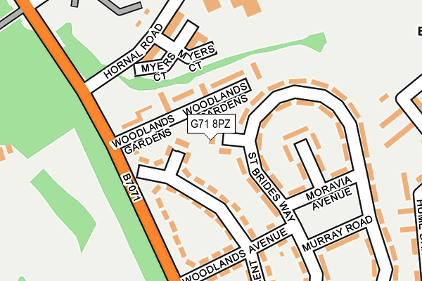 G71 8PZ map - OS OpenMap – Local (Ordnance Survey)