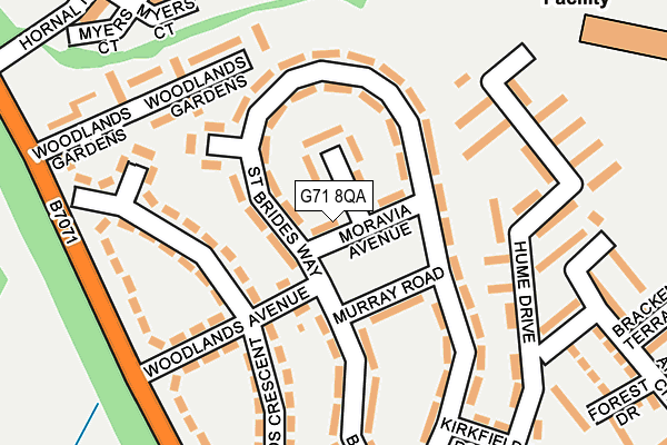 G71 8QA map - OS OpenMap – Local (Ordnance Survey)