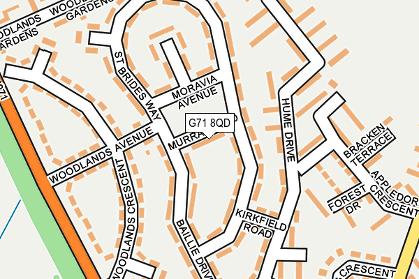 G71 8QD map - OS OpenMap – Local (Ordnance Survey)